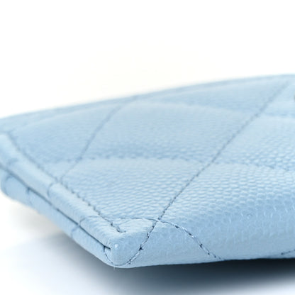 Chanel Caviar Quilted Card Holder Light Blue 9 of 11