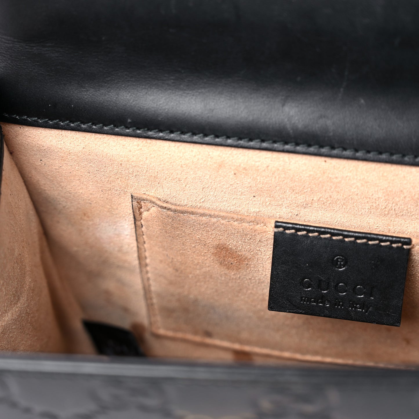 Guccissima Small Padlock Shoulder Bag Black