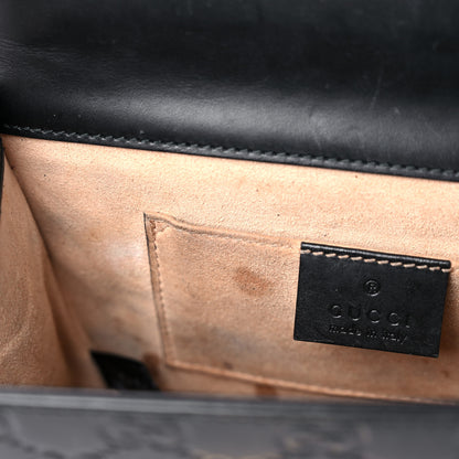 Gucci Guccissima Small Padlock Shoulder Bag Black 14 of 18