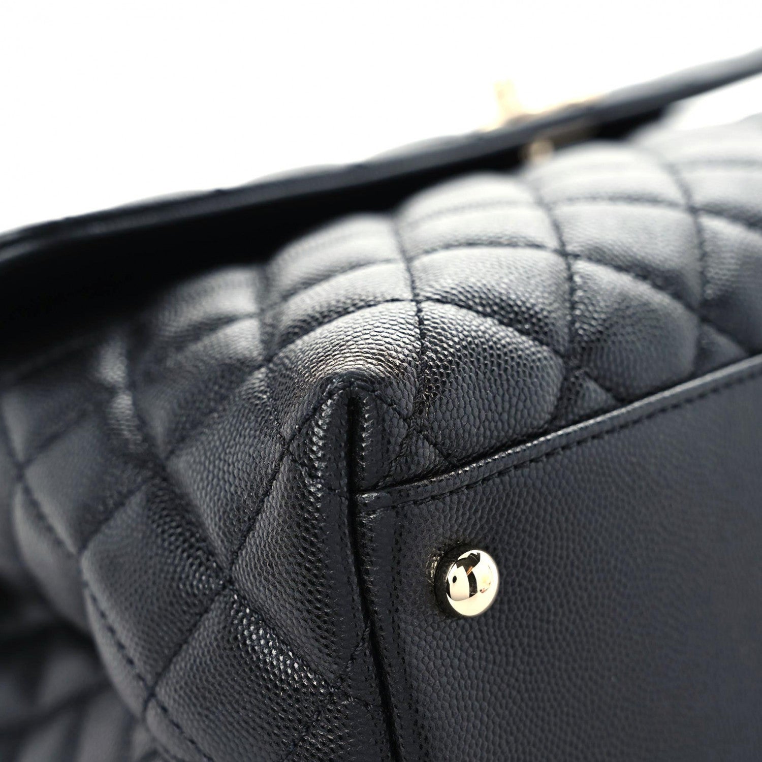Chanel Caviar Quilted Medium Coco Handle Flap Black 8 of 11