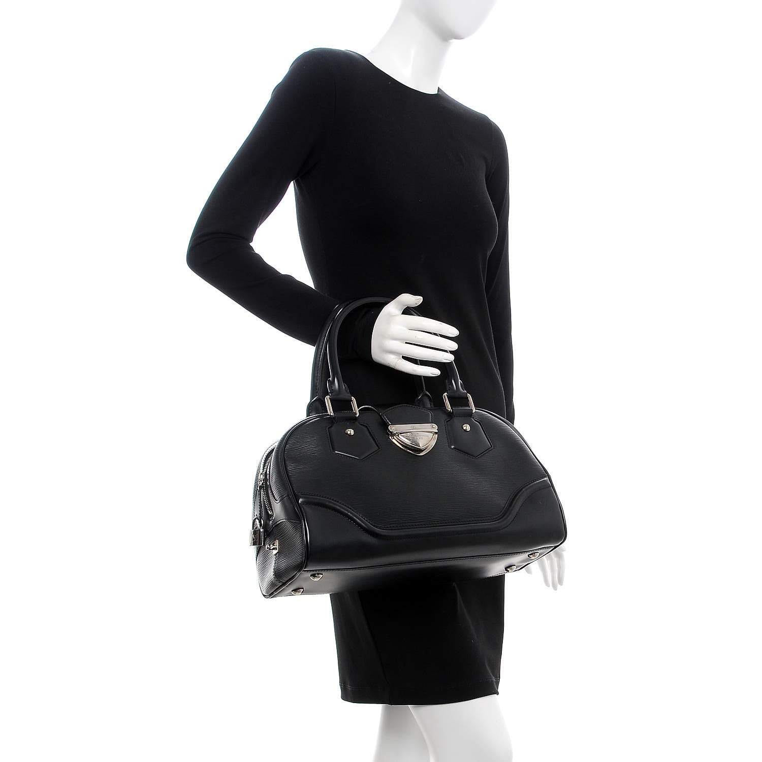 Louis Vuitton Epi Bowling Montaigne GM Black 2 of 6