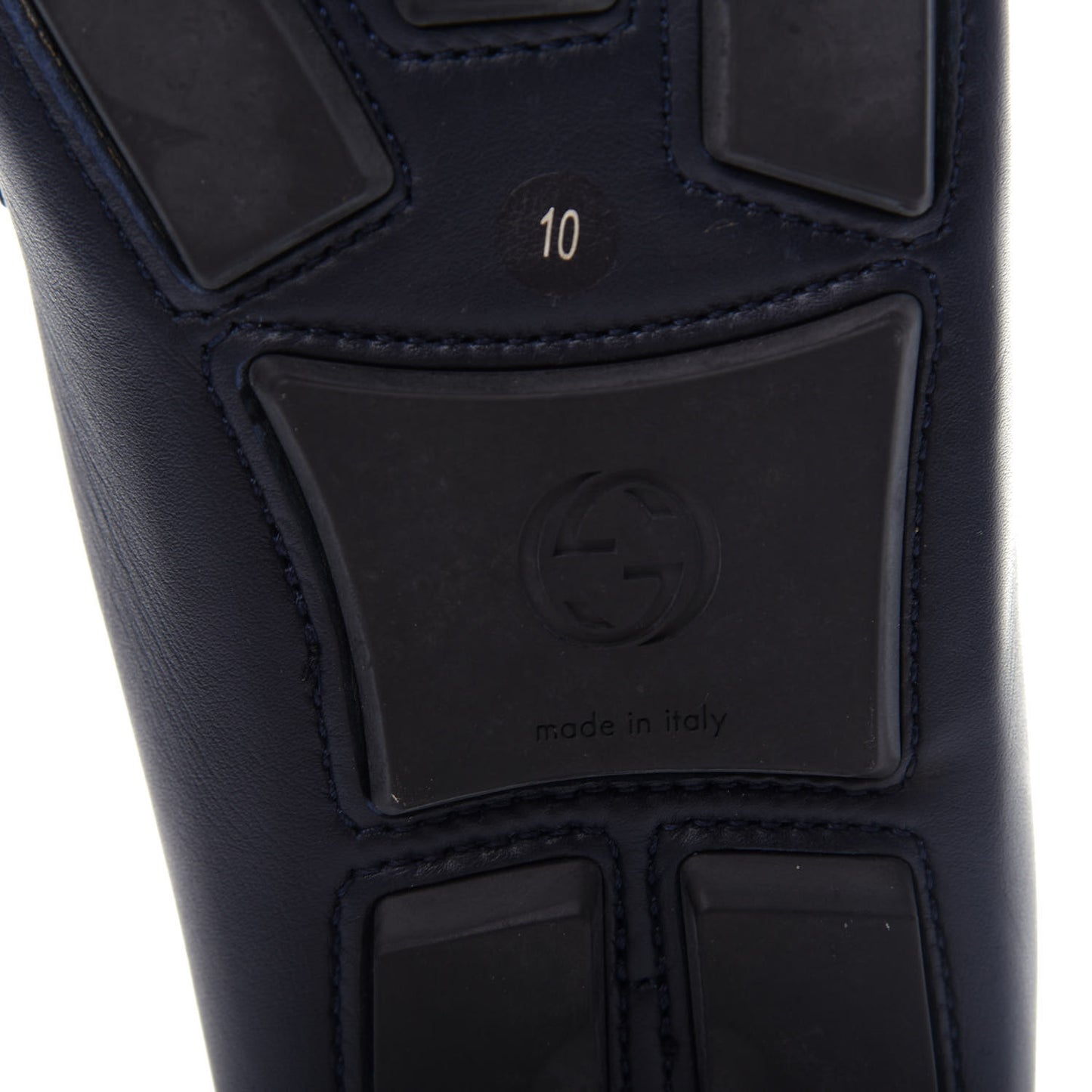 Velvety Calfskin Web Mens Noel Driver Loafers 10 Blue