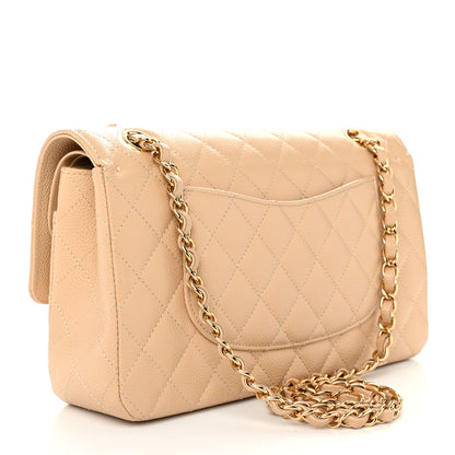 Chanel Caviar Quilted Medium Double Flap Beige 3 of 11