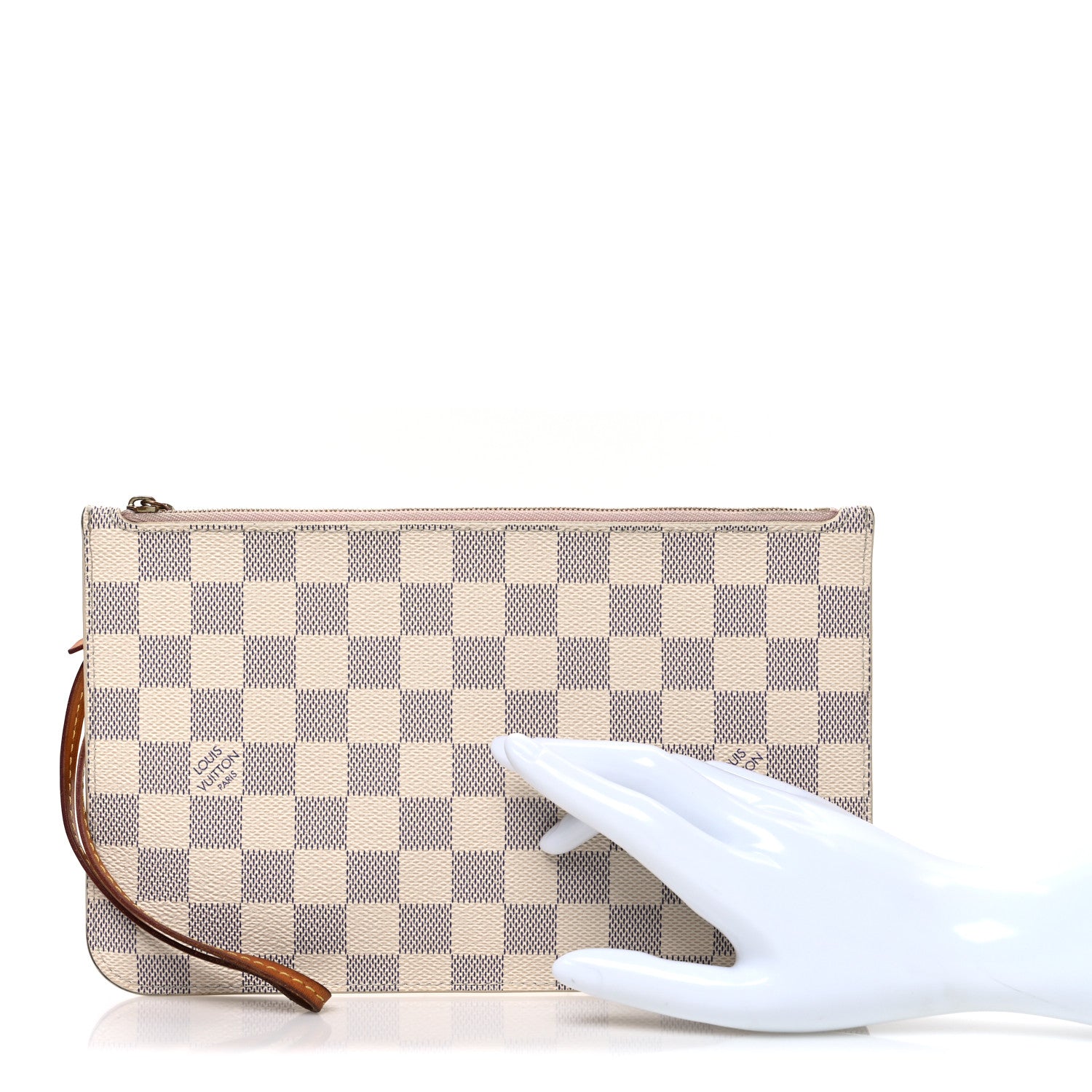 Louis Vuitton Damier Azur Neverfull MM GM Pochette Rose Ballerine 2 of 9