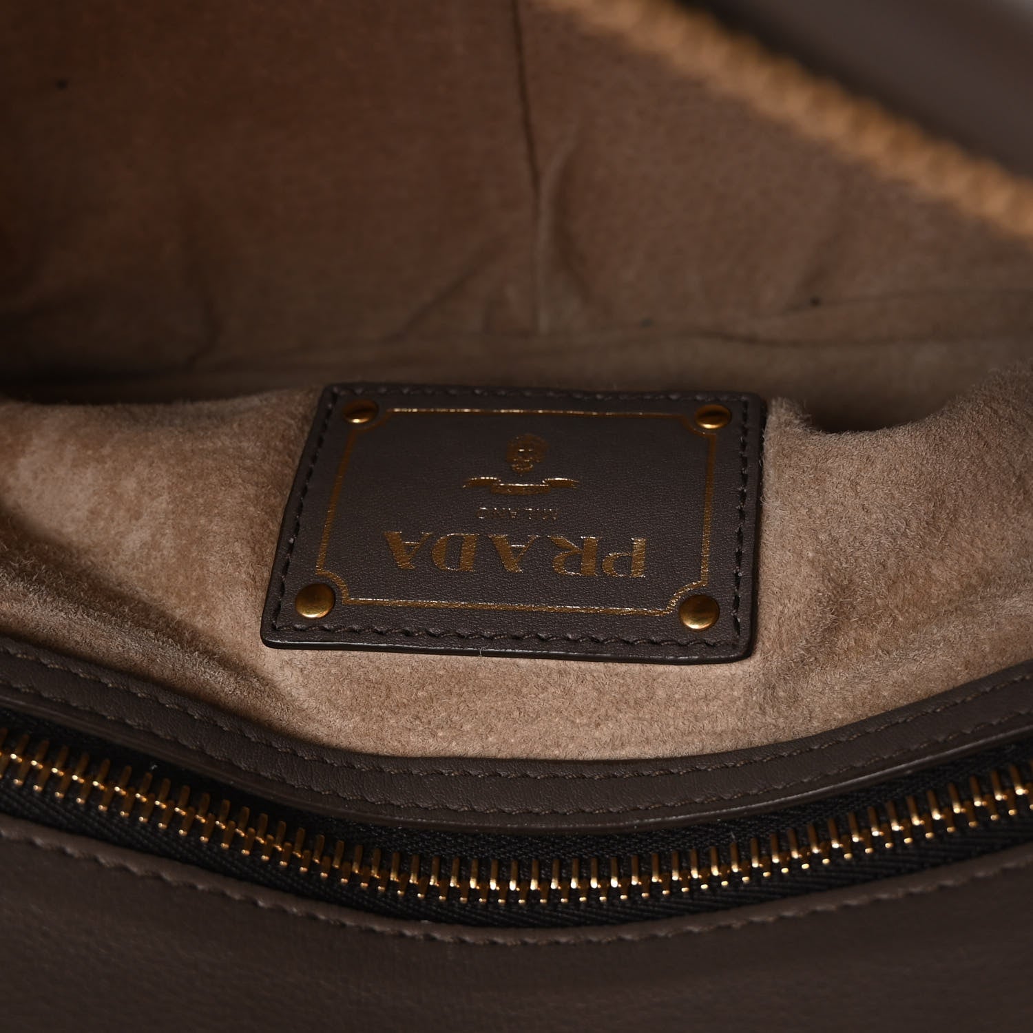 Prada Soft Calf Shopping Satchel Bambu 6 of 10