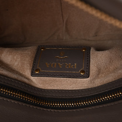 Prada Soft Calf Shopping Satchel Bambu 6 of 10