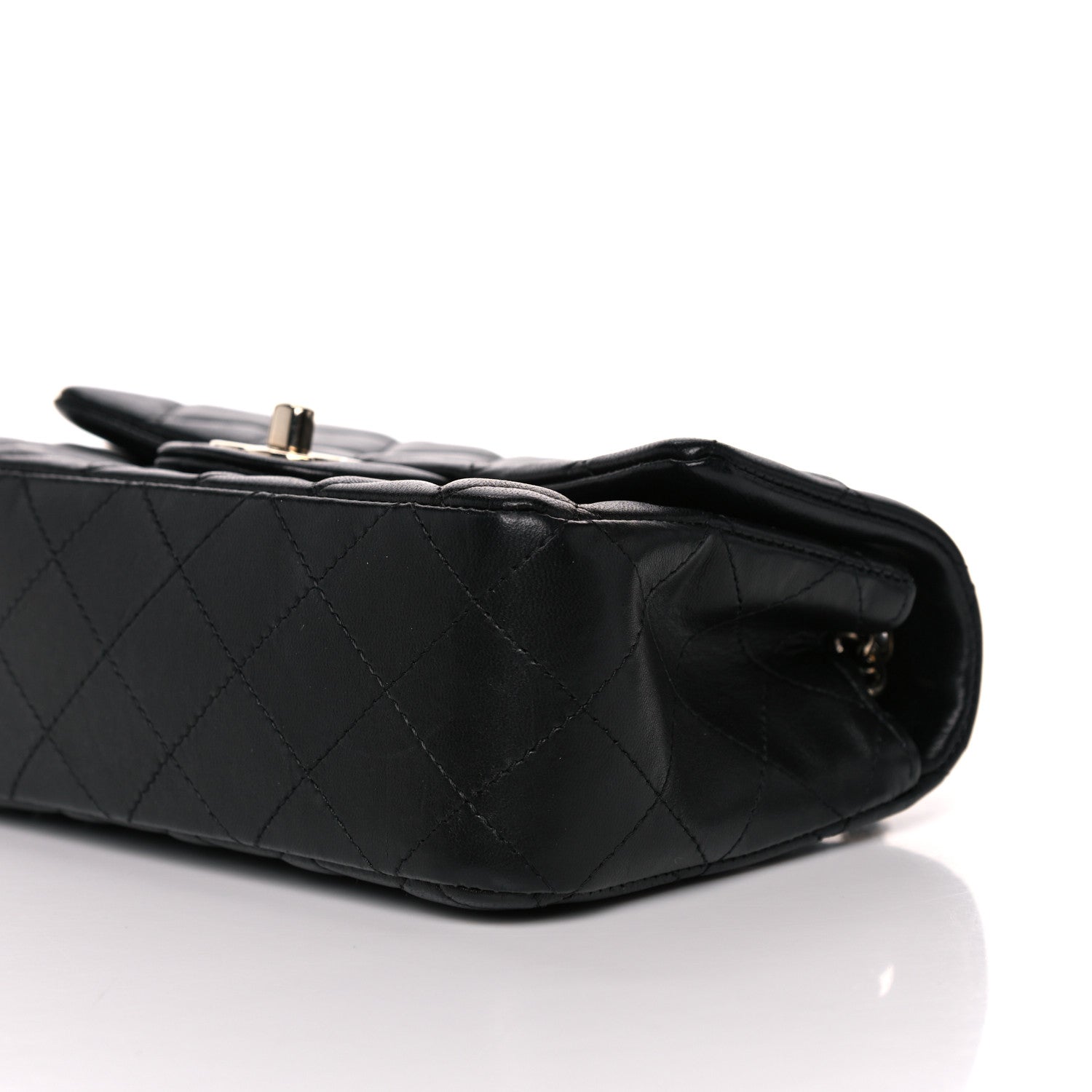 Chanel Lambskin Quilted Mini Rectangular Flap Black 9 of 11