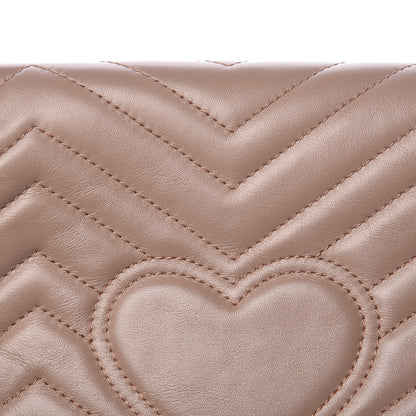 Gucci Calfskin Matelasse Small GG Marmont Shoulder Bag Porcelain Rose 11 of 14