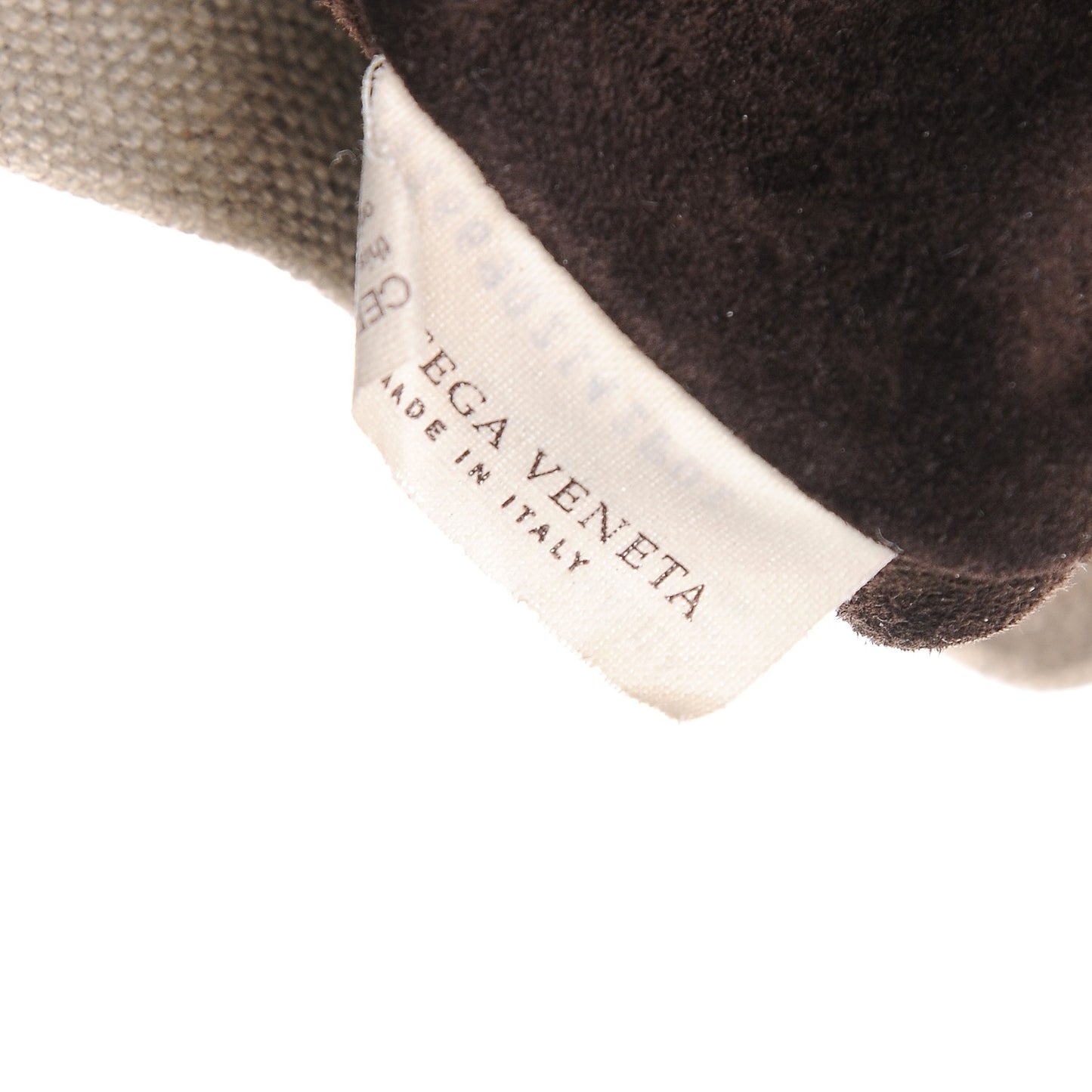 Canvas Intrecciato Crystal Drawstring Mini Bucket Brown