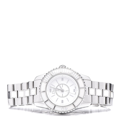 Christian Dior Stainless Steel Sapphire 29mm Christal Quartz Watch White 6 of 7