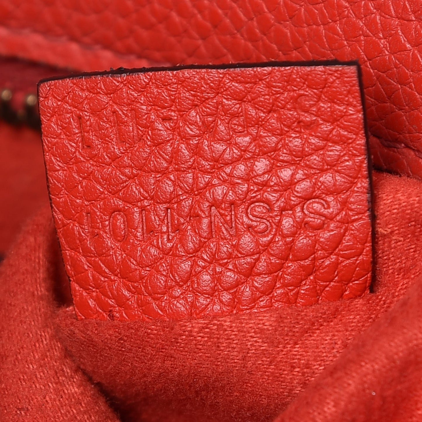 Drummed Calfskin Mini Luggage Coquelicot