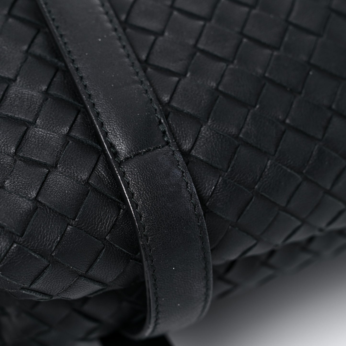 Nappa Intrecciato Montaigne Rings Satchel Black