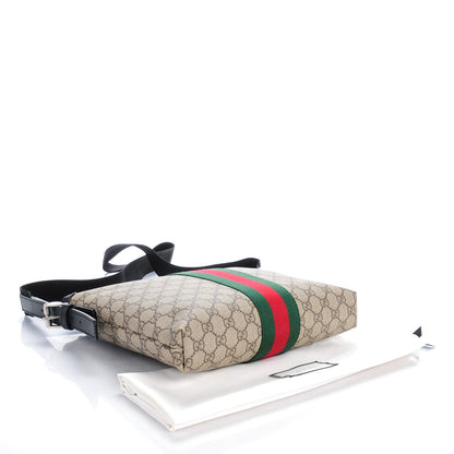 Gucci GG Supreme Monogram Web Messenger Bag Black 4 of 7