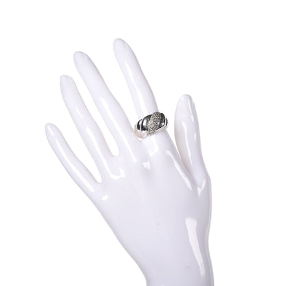 David Yurman Sterling Silver Diamond 13mm Hampton Cable Ring 54 6.75 2 of 6