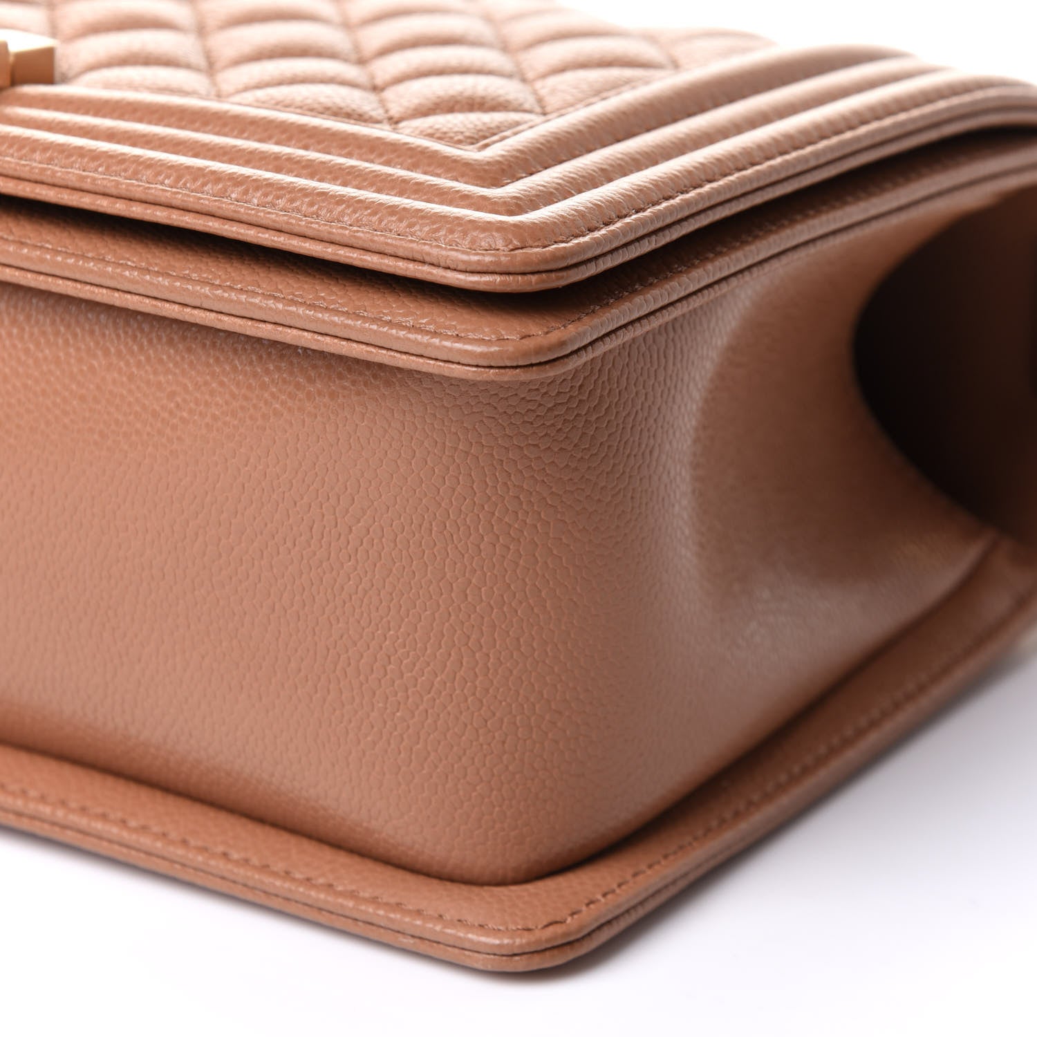 Chanel Caviar Quilted Medium Boy Flap Brown 9 of 10