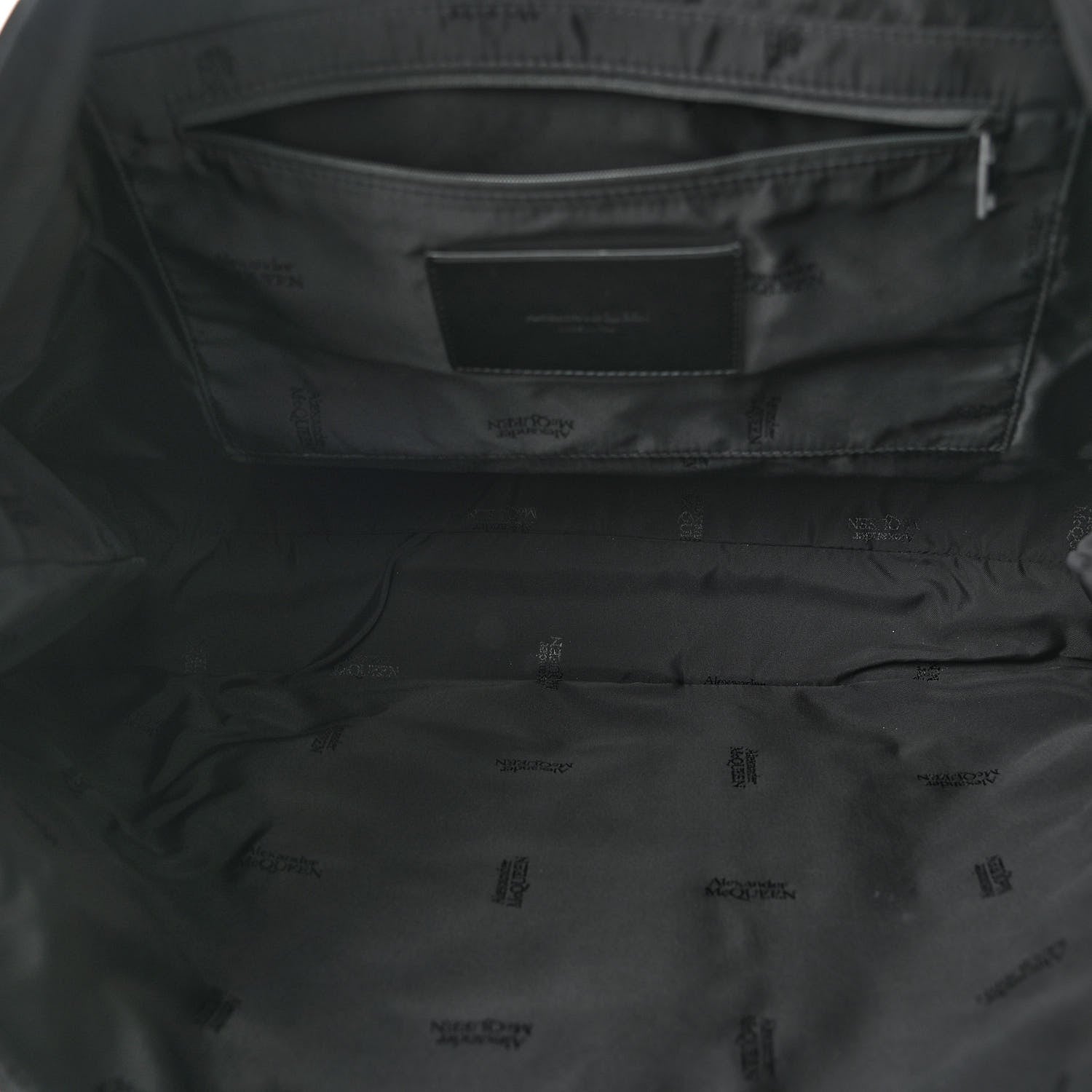 Alexander McQueen Nylon Graffiti Logo Tote Black 5 of 10