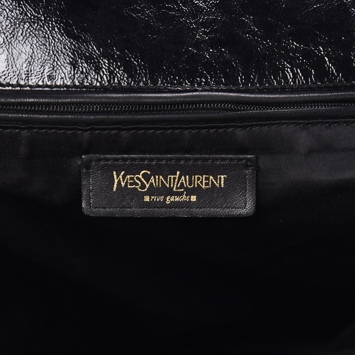 Saint Laurent Patent Tribute Tote Black 6 of 13