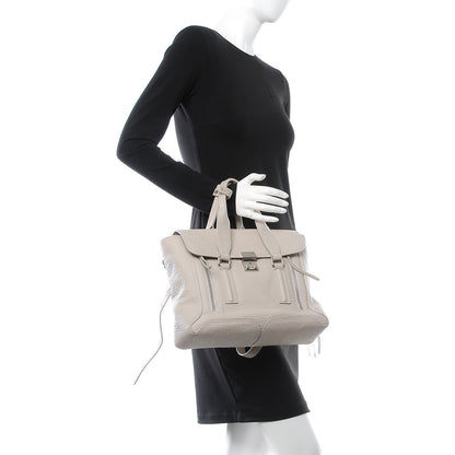 3.1 Phillip Lim 3.1 Textured Calfskin Medium Pashli Satchel Tote Pelle Feather 2 of 9