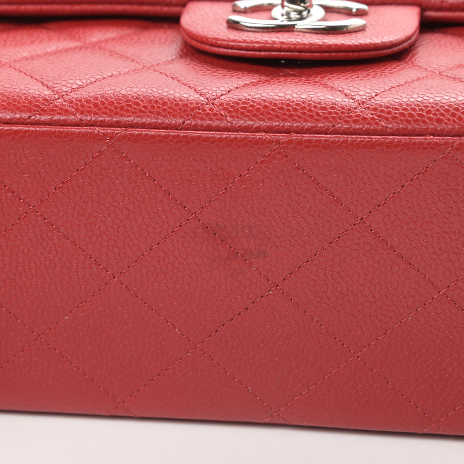 Chanel Caviar Quilted Maxi Double Flap Red 11 of 13