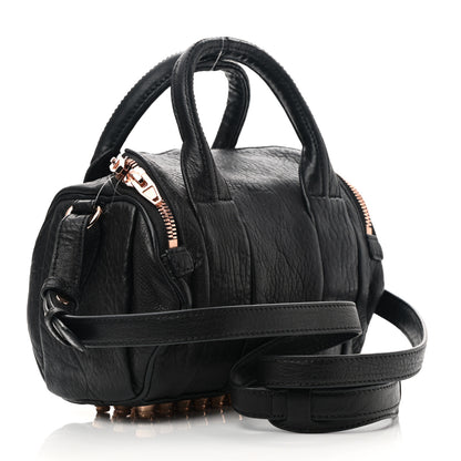 Alexander Wang Pebbled Lambskin Mini Rockie Black Rose Gold Hardware 2 of 8