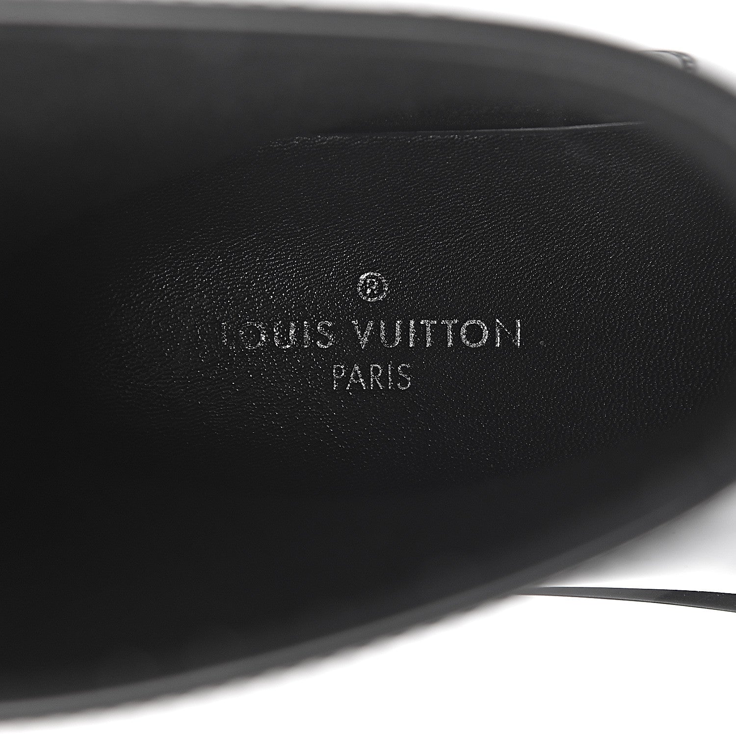 Louis Vuitton Rubber Embossed Monogram Drops Flat Half Boots 36 Black 9 of 11