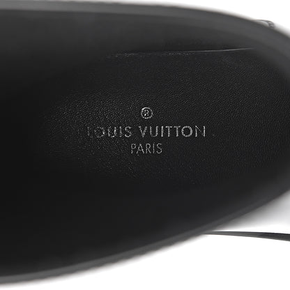 Louis Vuitton Rubber Embossed Monogram Drops Flat Half Boots 36 Black 9 of 11