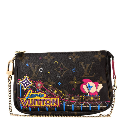Louis Vuitton Monogram 2020 Christmas Animation Roller Coaster Mini Pochette Accessories Pivoine 1 of 10