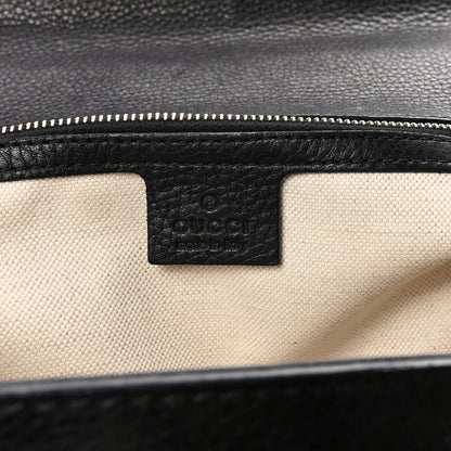 Gucci Cellarius Calfskin Medium New Bamboo Top Handle Bag Black 6 of 10