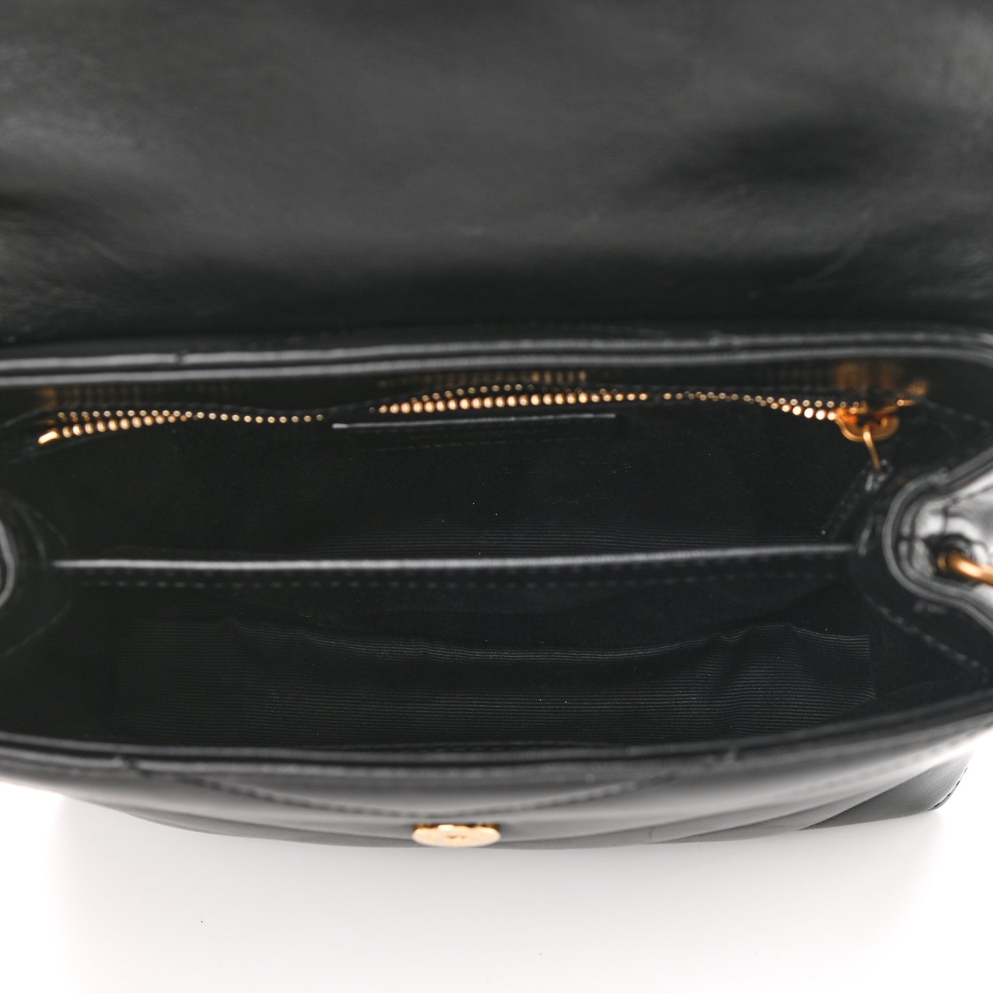 Calfskin Y Quilted Monogram Toy Loulou Crossbody Bag Black