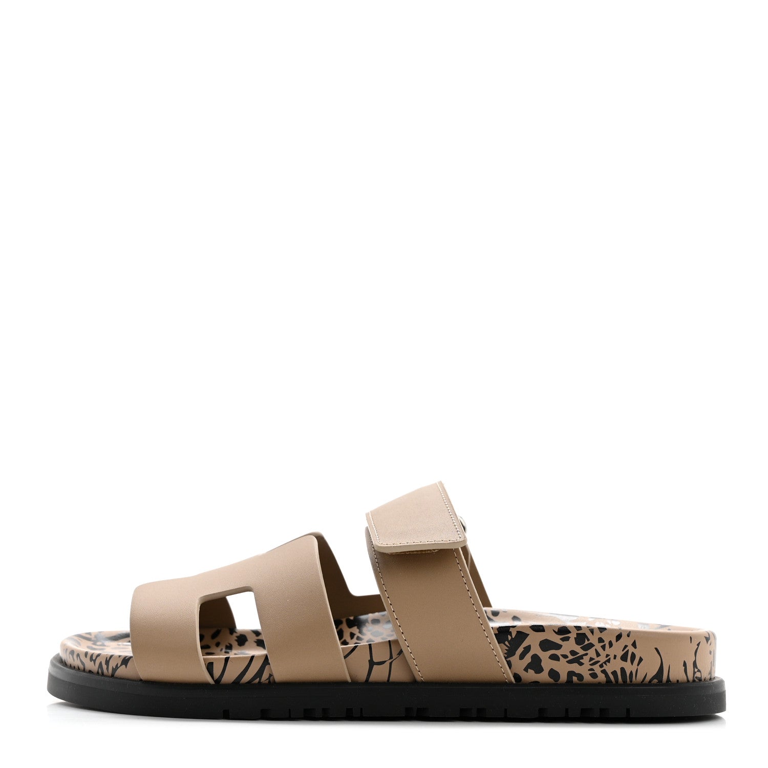 Hermes Calfskin Womens Chypre Sandals 36 Beige Argile 1 of 9