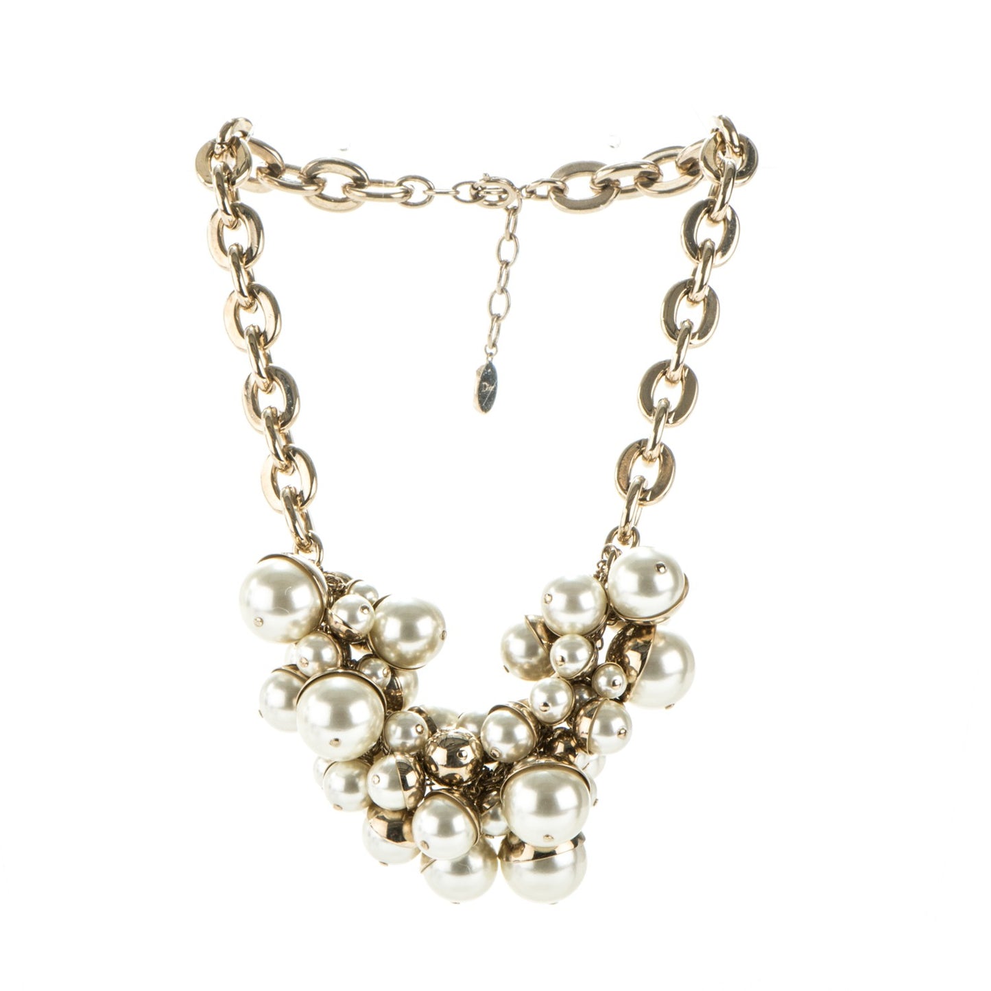 Pearl Mise en Dior Tribal Necklace Gold