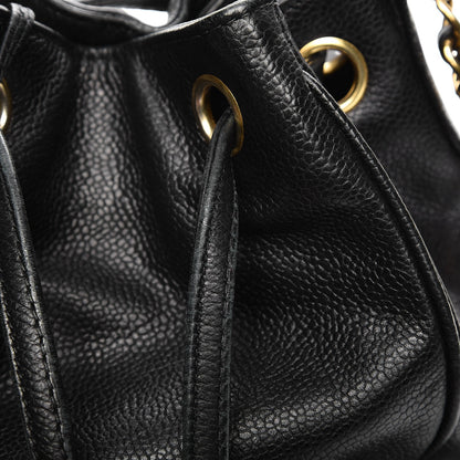 Chanel Caviar CC Drawstring Shoulder Bag Black 9 of 13