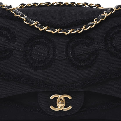 Chanel Denim Coco Jumbo Single Flap Black 9 of 10