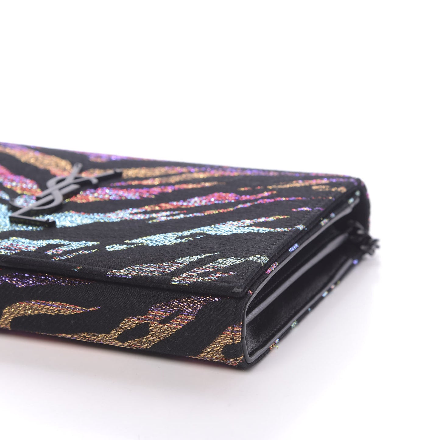 Tiger Burnout Monogram Chain Wallet Multicolor
