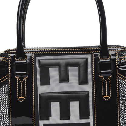 Fendi Patent Mesh Large B Mix Tote Black 10 of 10