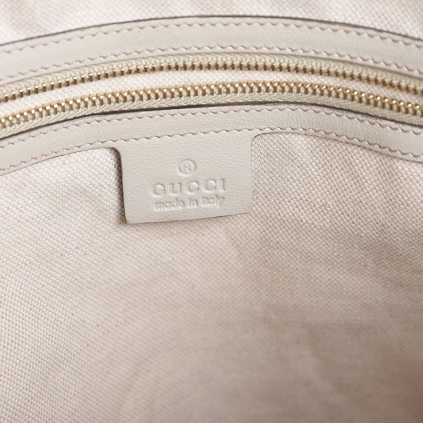 Guccissima Medium Bree Shoulder Bag Off White