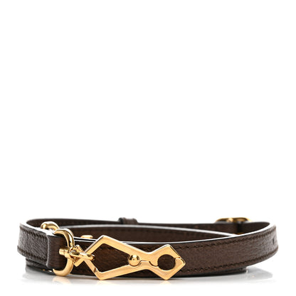 Gucci Calfskin 25mm Adjustable Shoulder Strap Brown 1 of 3