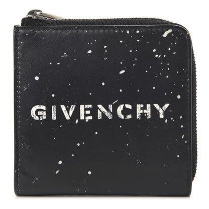 Givenchy Calfskin Gravity Logo Print Zip Wallet Black 1 of 10