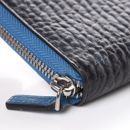 MCM Visetos Large Zip Around Wallet Black Blue 7 of 11