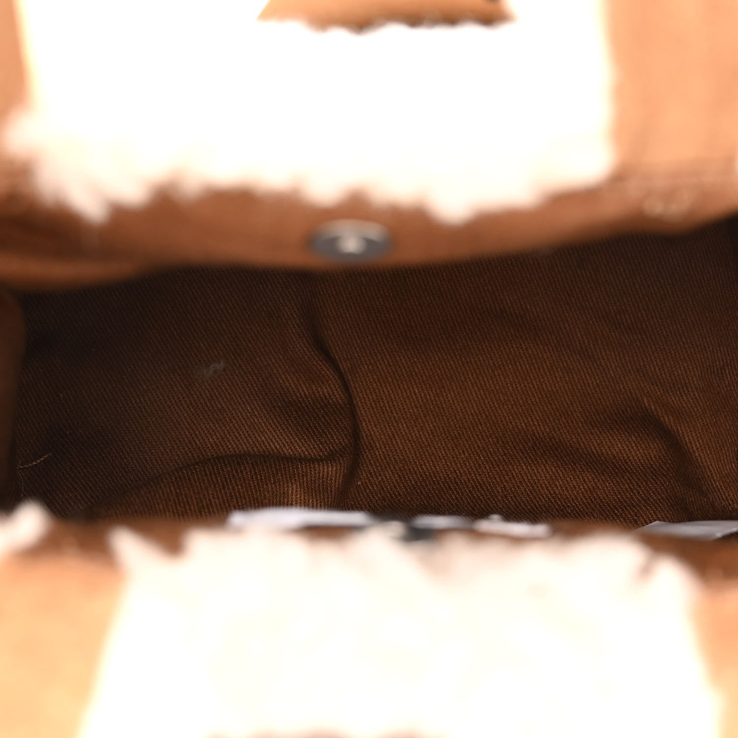 Telfar X UGG Suede Shearling Small Shopping Bag Chestnut 5 of 9