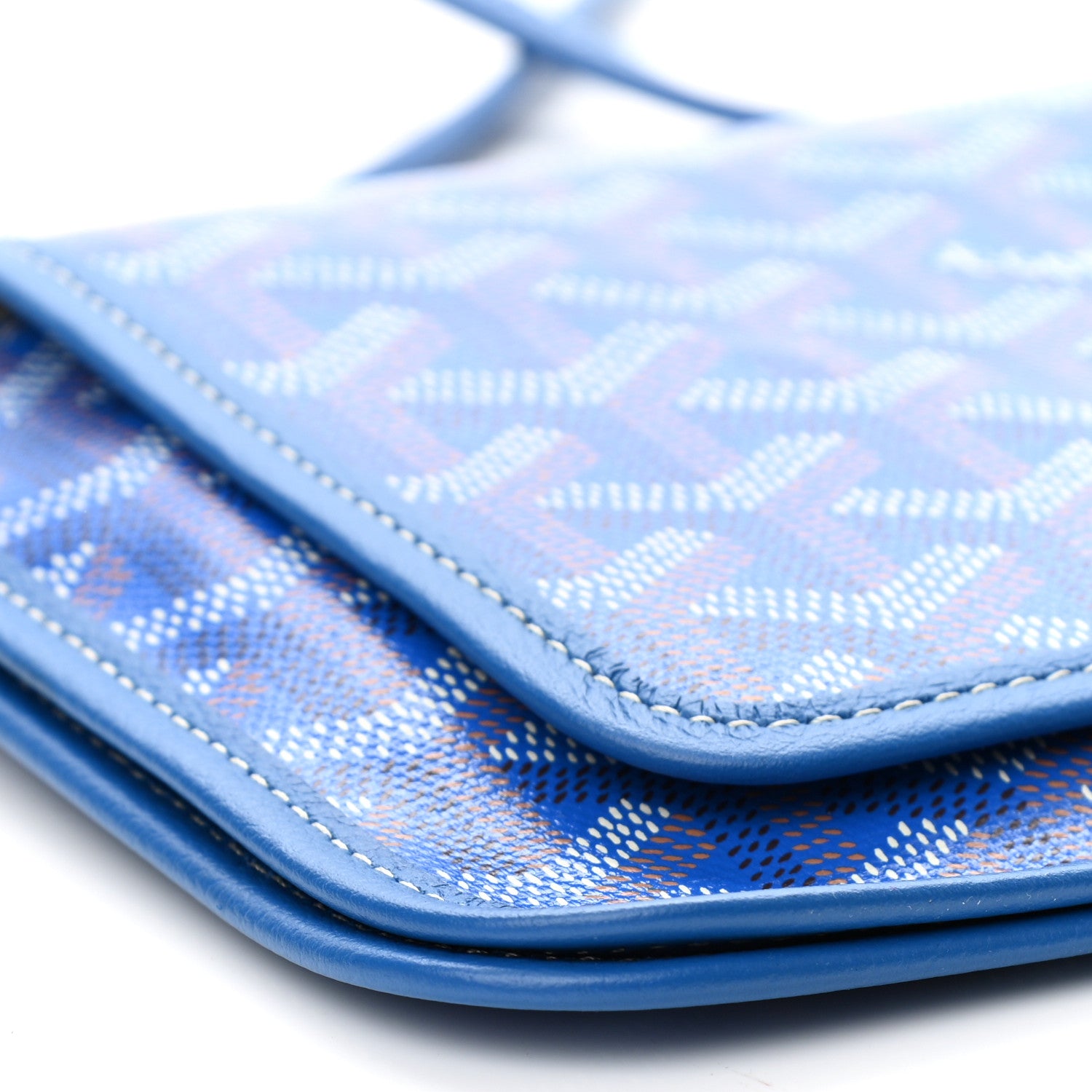 Goyard Goyardine Plumet Wallet Clutch Sky Blue 10 of 11