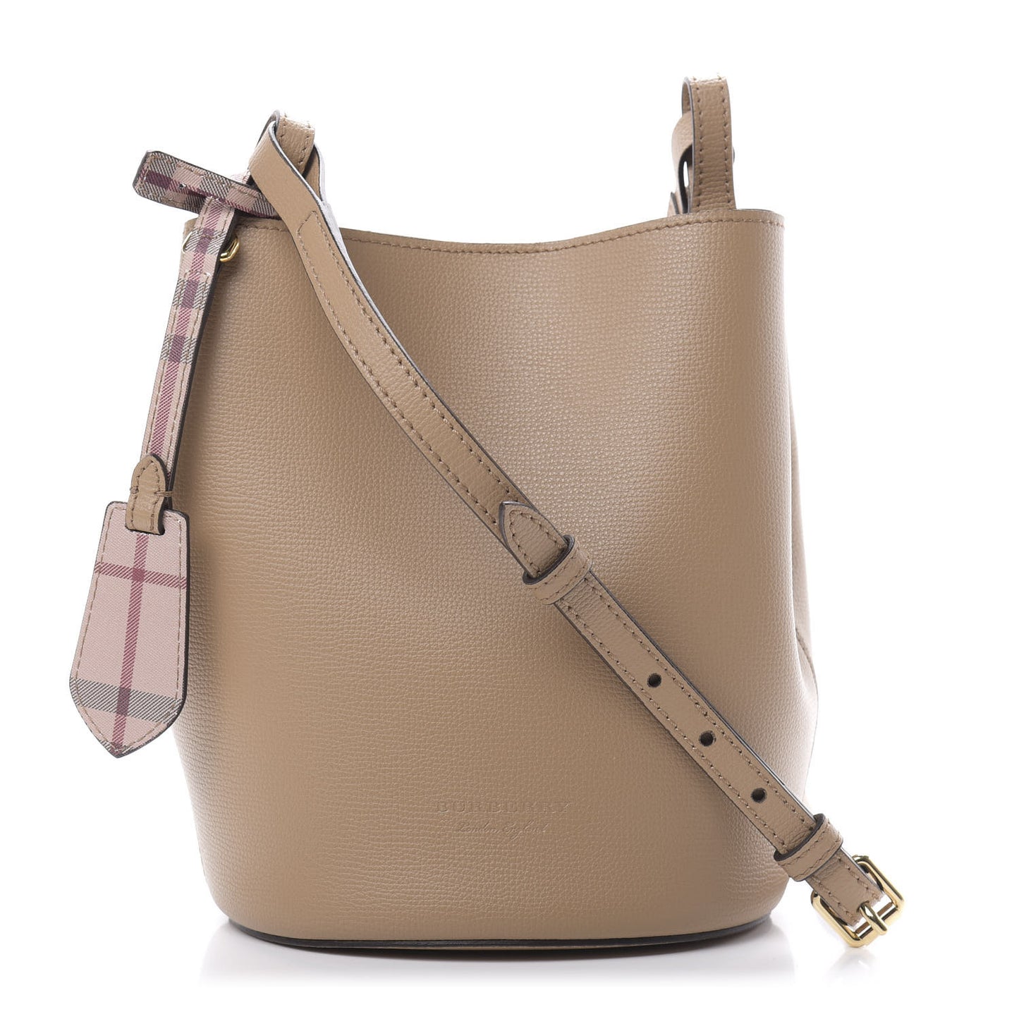 Haymarket Check Colours Small Lorne Bucket Crossbody Beige