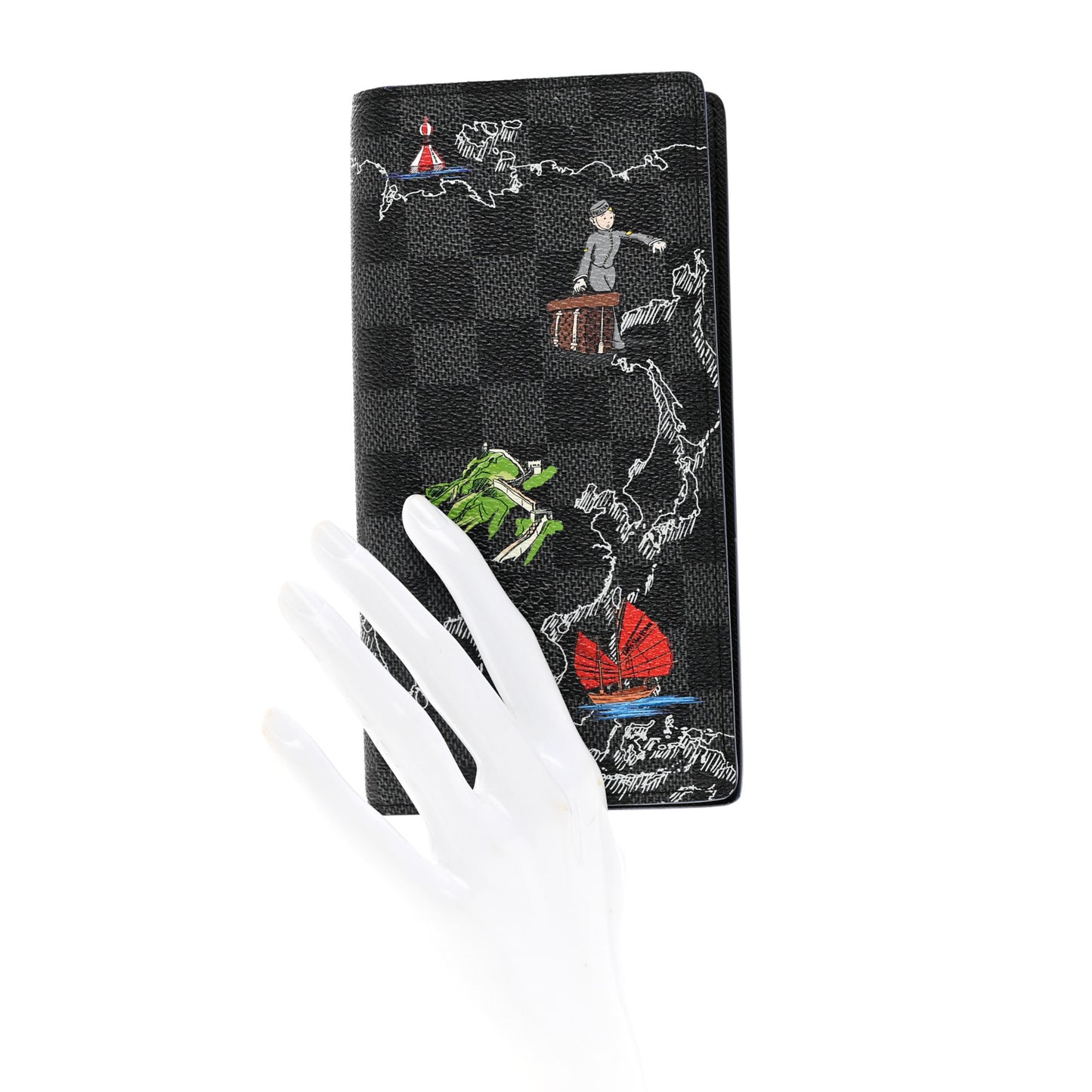 Damier Graphite Map of Asia Brazza Wallet