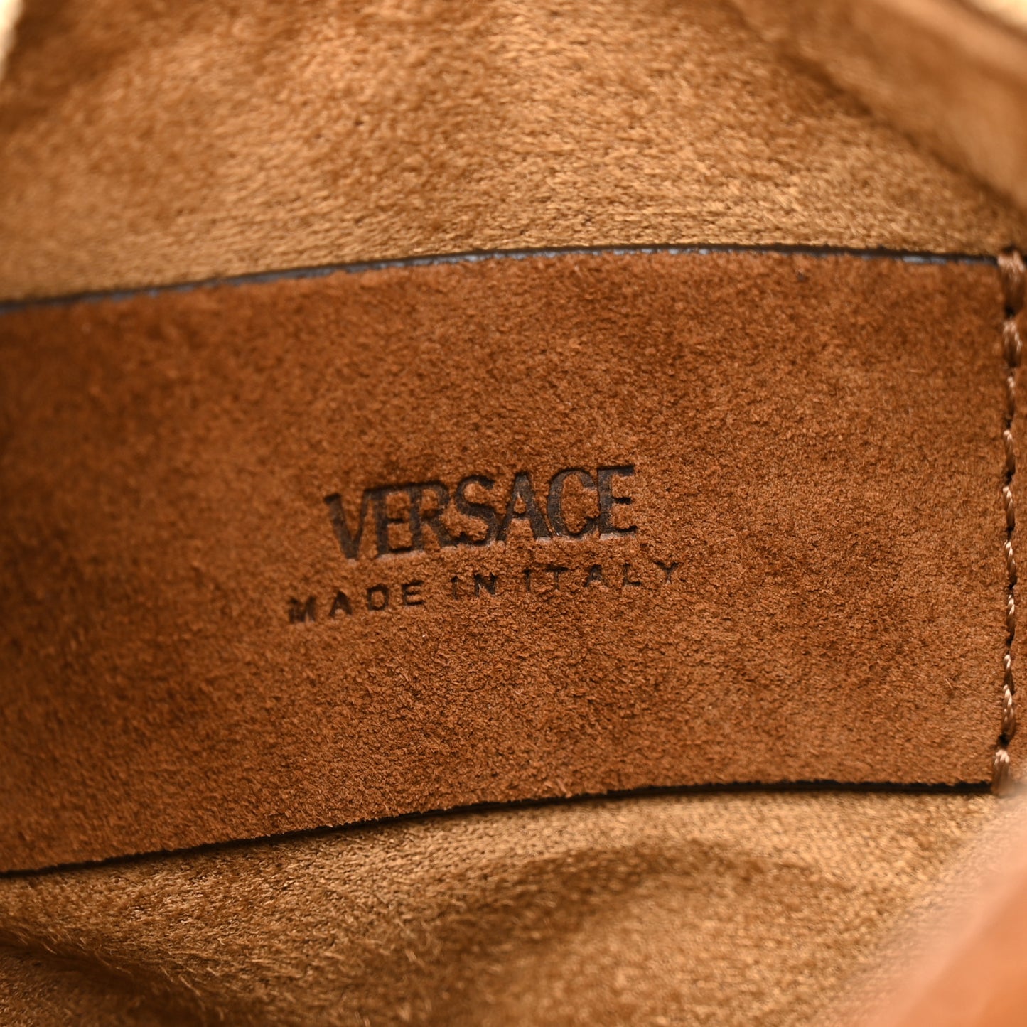 Suede Logo Tag Hobo Tobacco