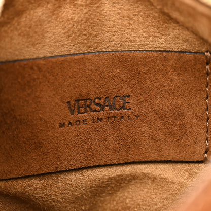 Versace Suede Logo Tag Hobo Tobacco 6 of 10