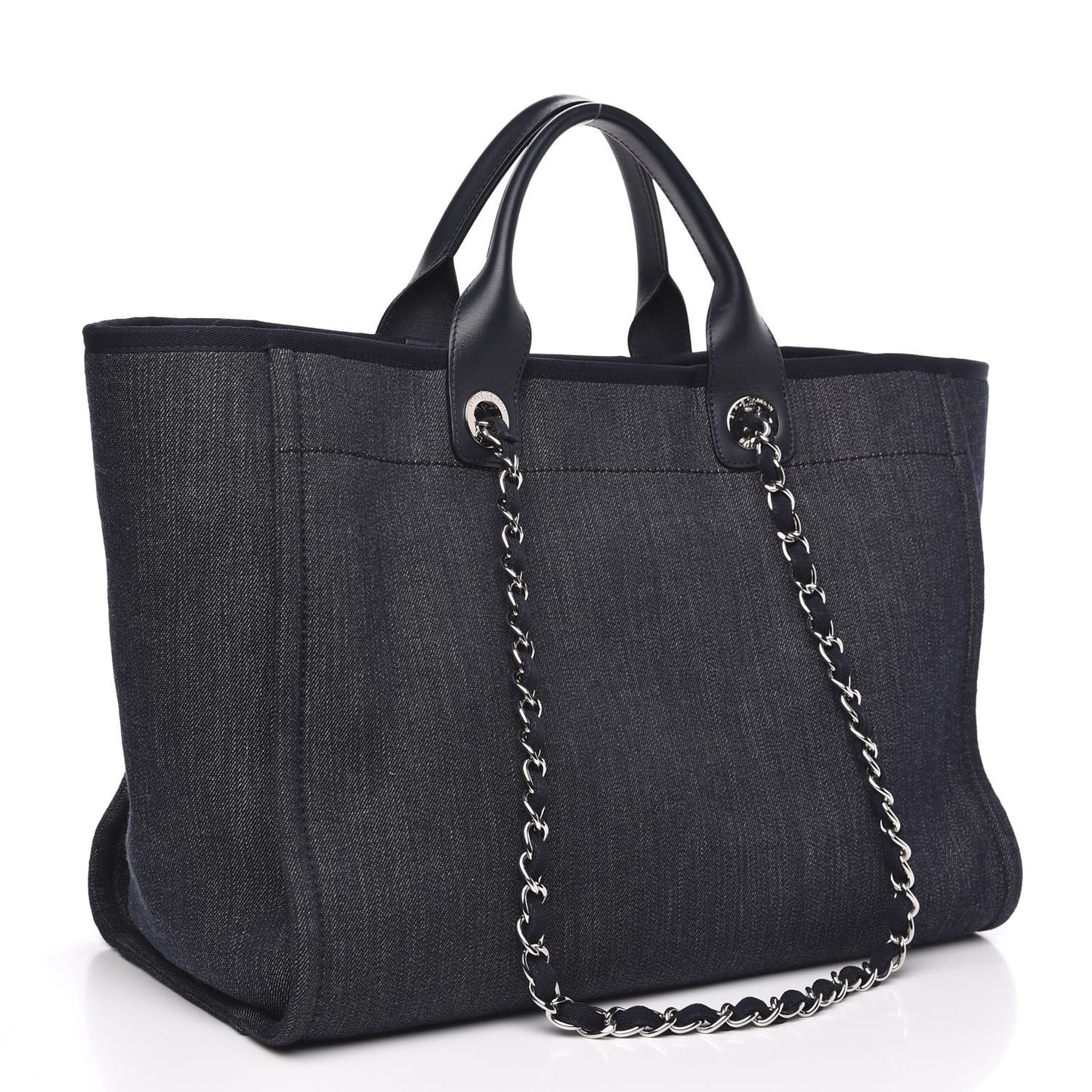 Denim Medium Deauville Tote Dark Blue