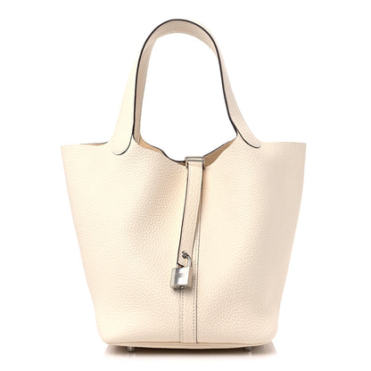 Hermes Taurillon Clemence Picotin Lock 22 MM Nata 1 of 8