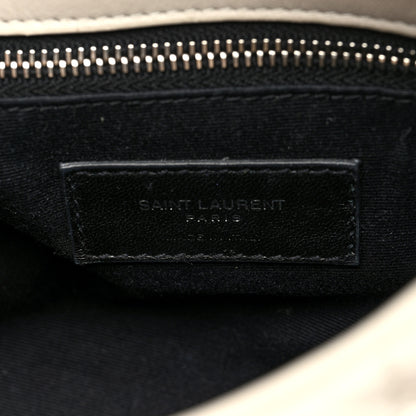 Saint Laurent Lambskin Quilted Toy Loulou Puffer Monogram Chain Satchel Crema Soft 6 of 9