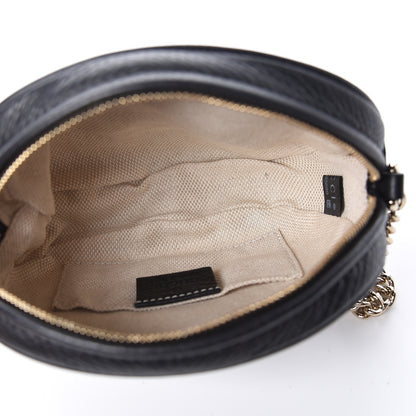 Gucci Pebbled Calfskin Mini Soho Chain Bag Black 5 of 9