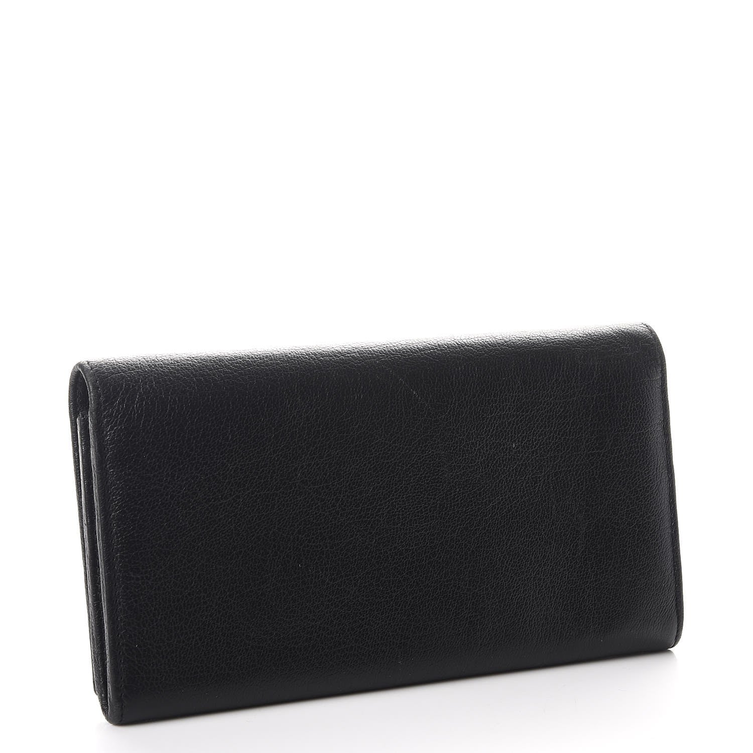 Saint Laurent Goatskin Monogram Classic Flap Wallet Black 3 of 8